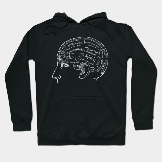 Computer Science Brain Hoodie by encodedshirts